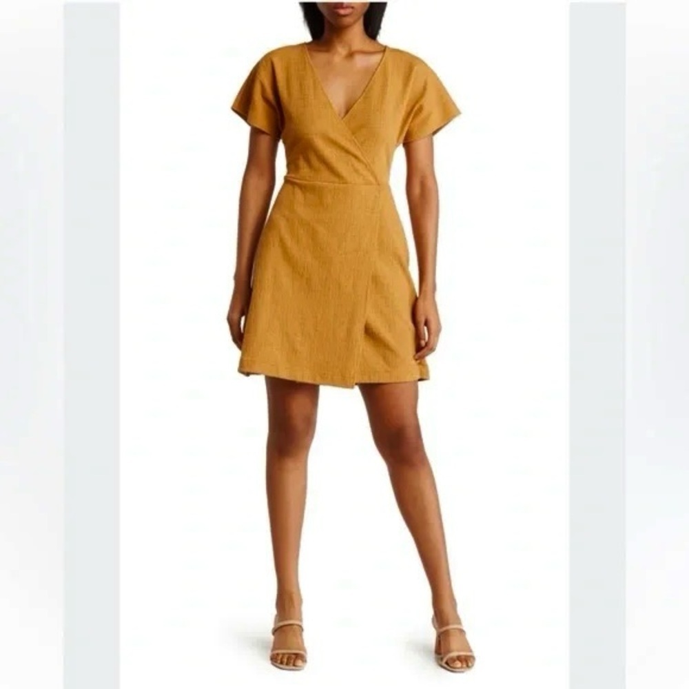 Madewell Mustard Wrap Dress